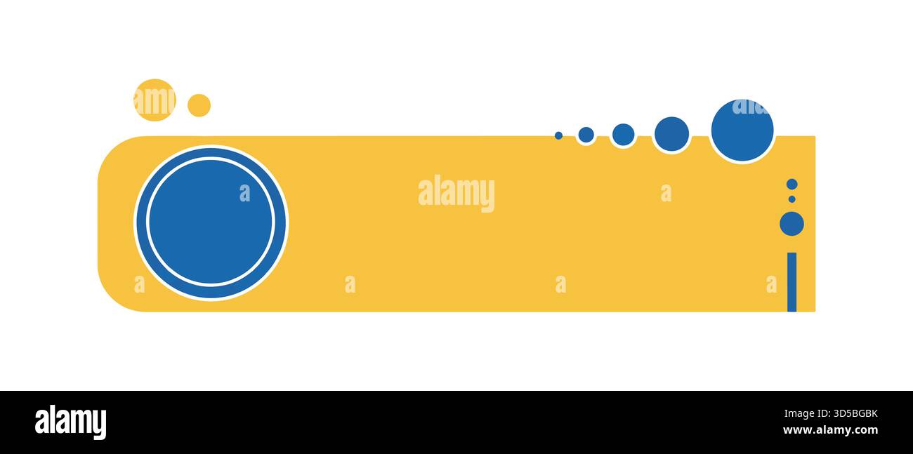Abstract design element banner with circles and rounded rectangle shape Stock Vector