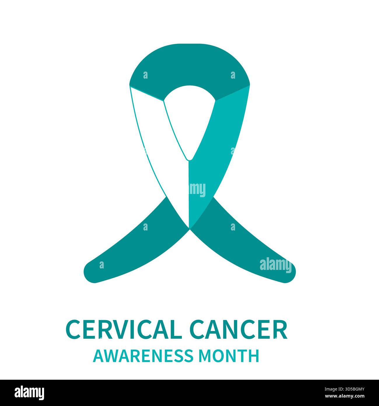 Cervical Health Ribbon Cervical cancer awareness ribbon, illustration Stock Photo - Alamy