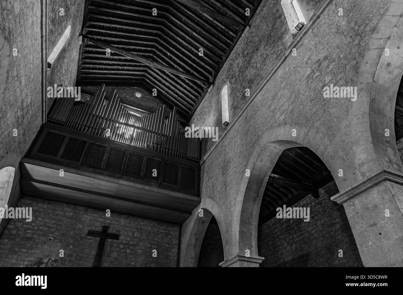 The Collegiate Church of Santa Maria Assunta in Amaseno is a church that houses the relics of Saint Lawrence, martyred in 258 AD. It is famous for the - Stock Image