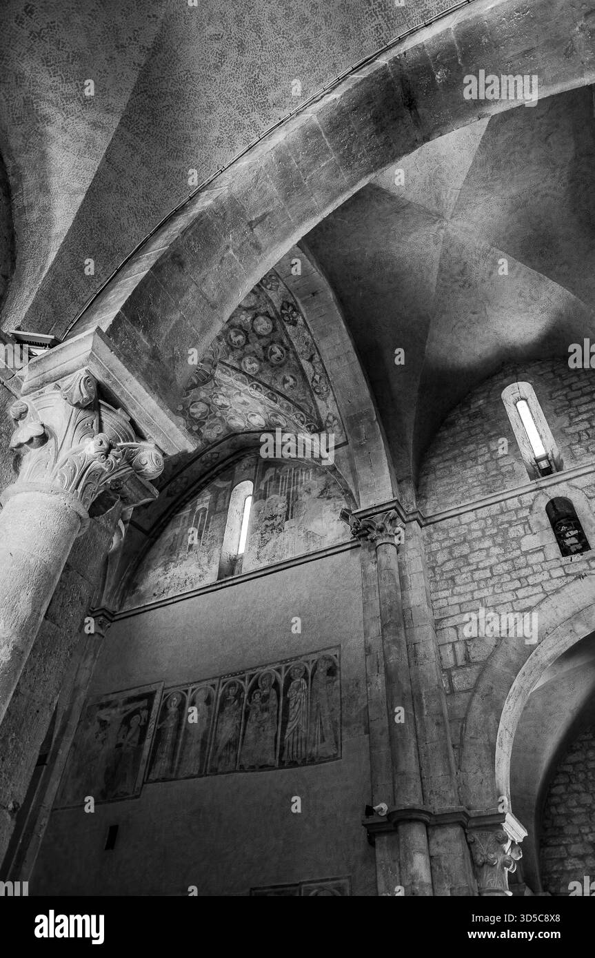 The Collegiate Church of Santa Maria Assunta in Amaseno is a church that houses the relics of Saint Lawrence, martyred in 258 AD. It is famous for the - Stock Image