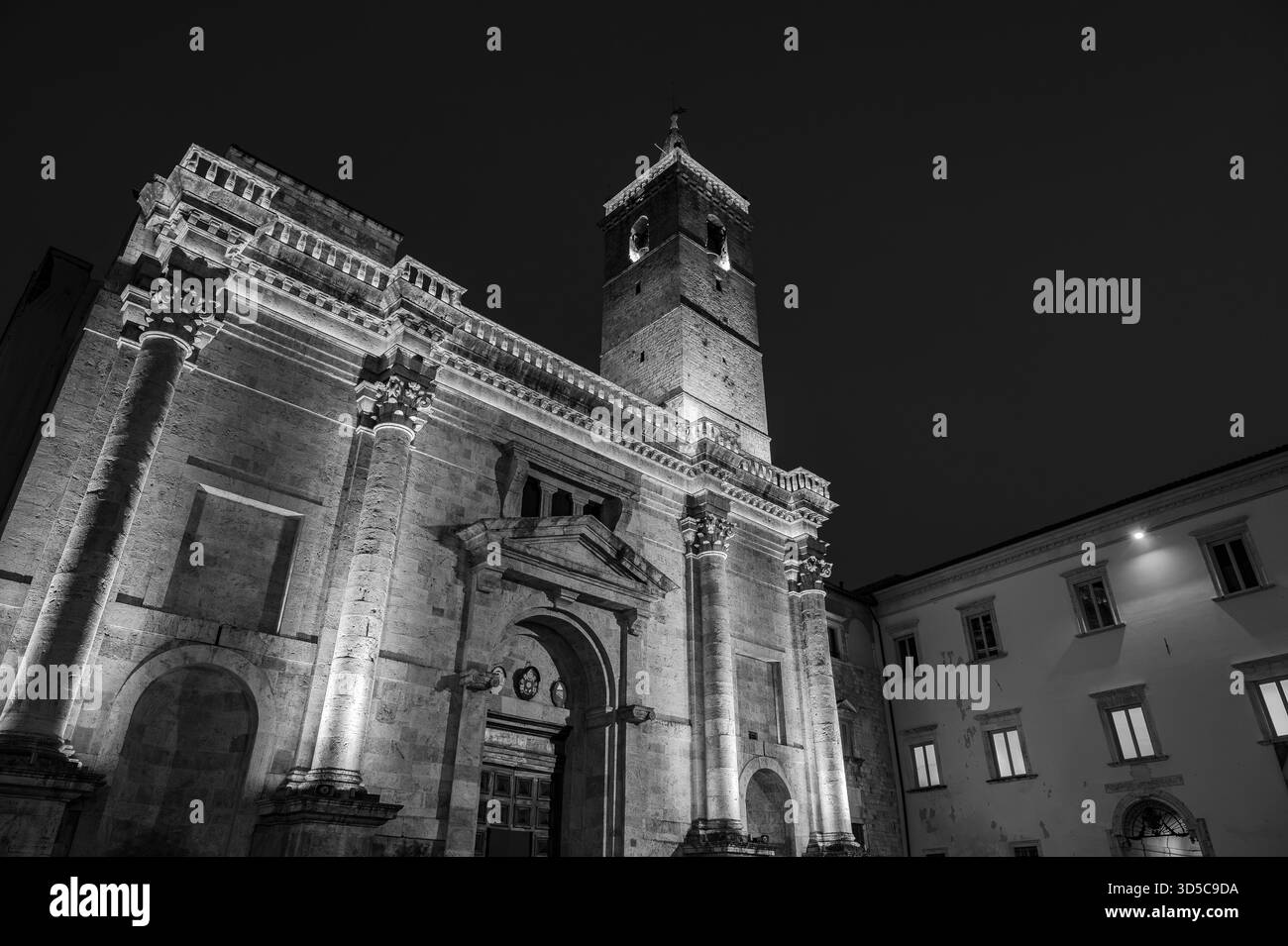 The city's cathedral, dedicated to the patron saint, stands on the site of a Roman public building, perhaps the Basilica of the Forum, and is the resu - Stock Image