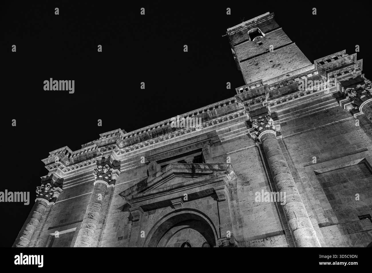 The city's cathedral, dedicated to the patron saint, stands on the site of a Roman public building, perhaps the Basilica of the Forum, and is the resu - Stock Image