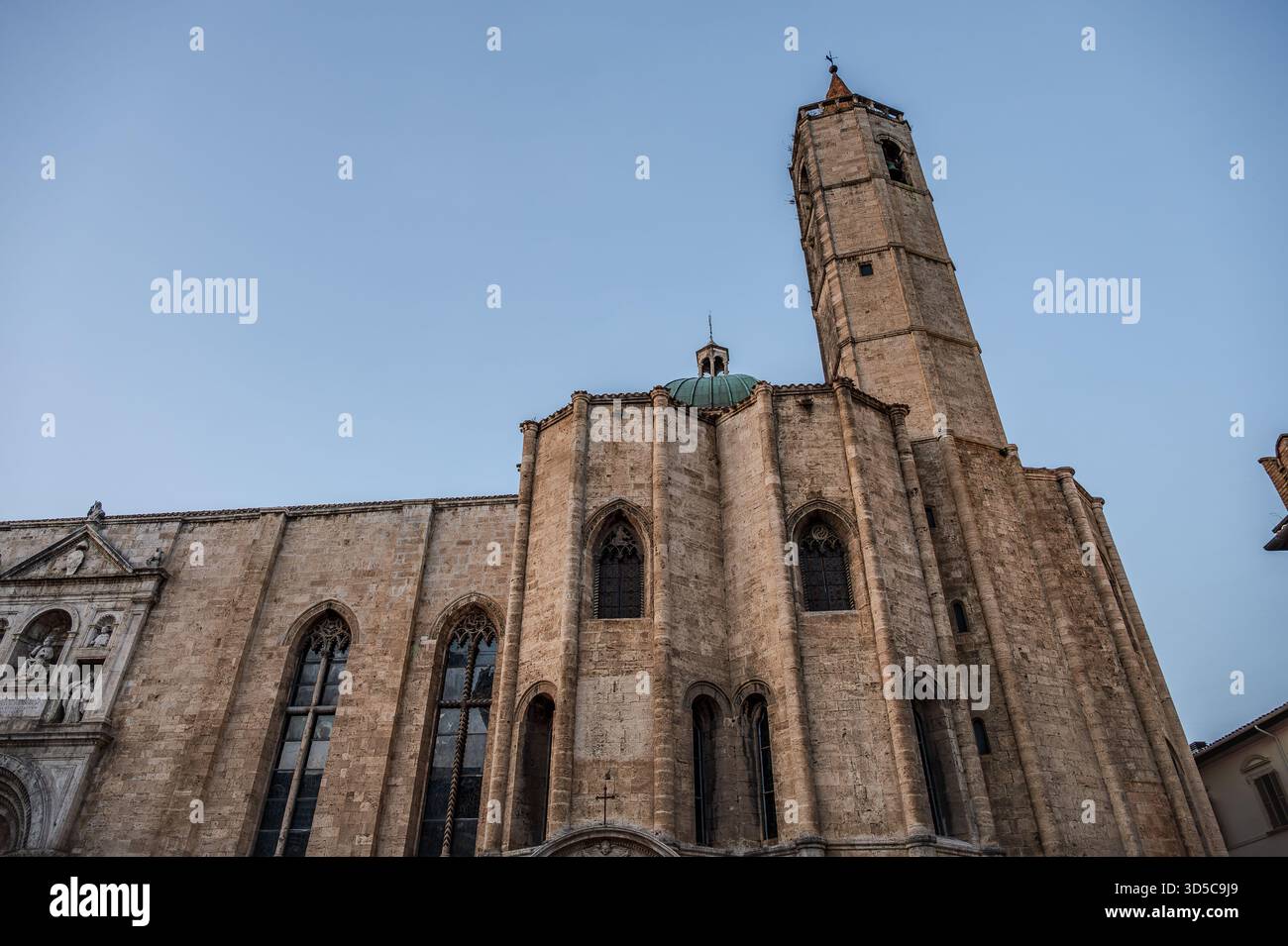 The church of San Francesco in Ascoli Piceno is considered one of the best Italian works of Franciscan architecture and the most representative Franci - Stock Image
