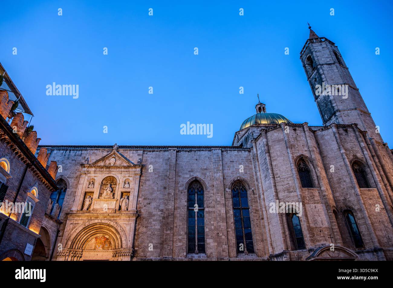 The church of San Francesco in Ascoli Piceno is considered one of the best Italian works of Franciscan architecture and the most representative Franci - Stock Image
