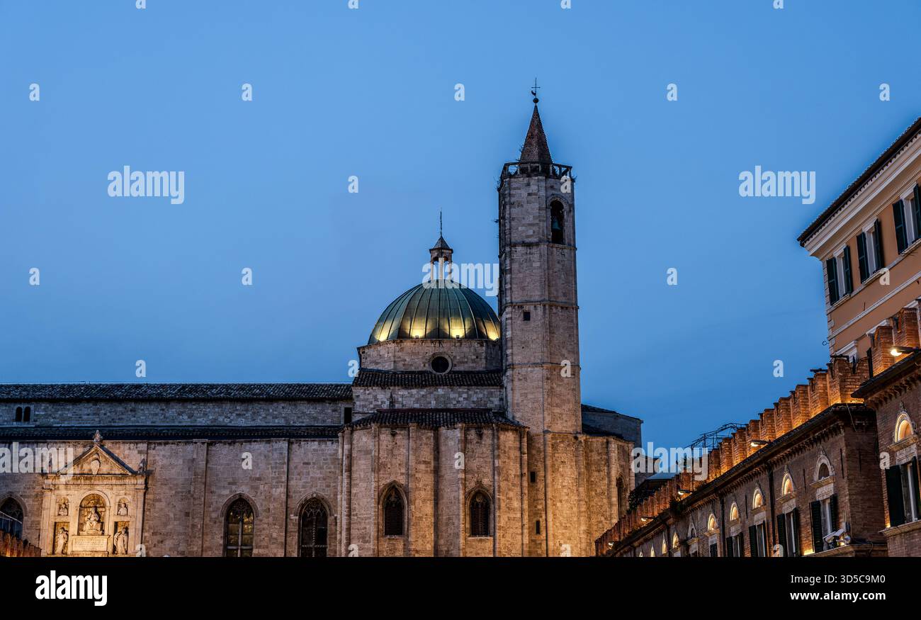 The church of San Francesco in Ascoli Piceno is considered one of the best Italian works of Franciscan architecture and the most representative Franci - Stock Image