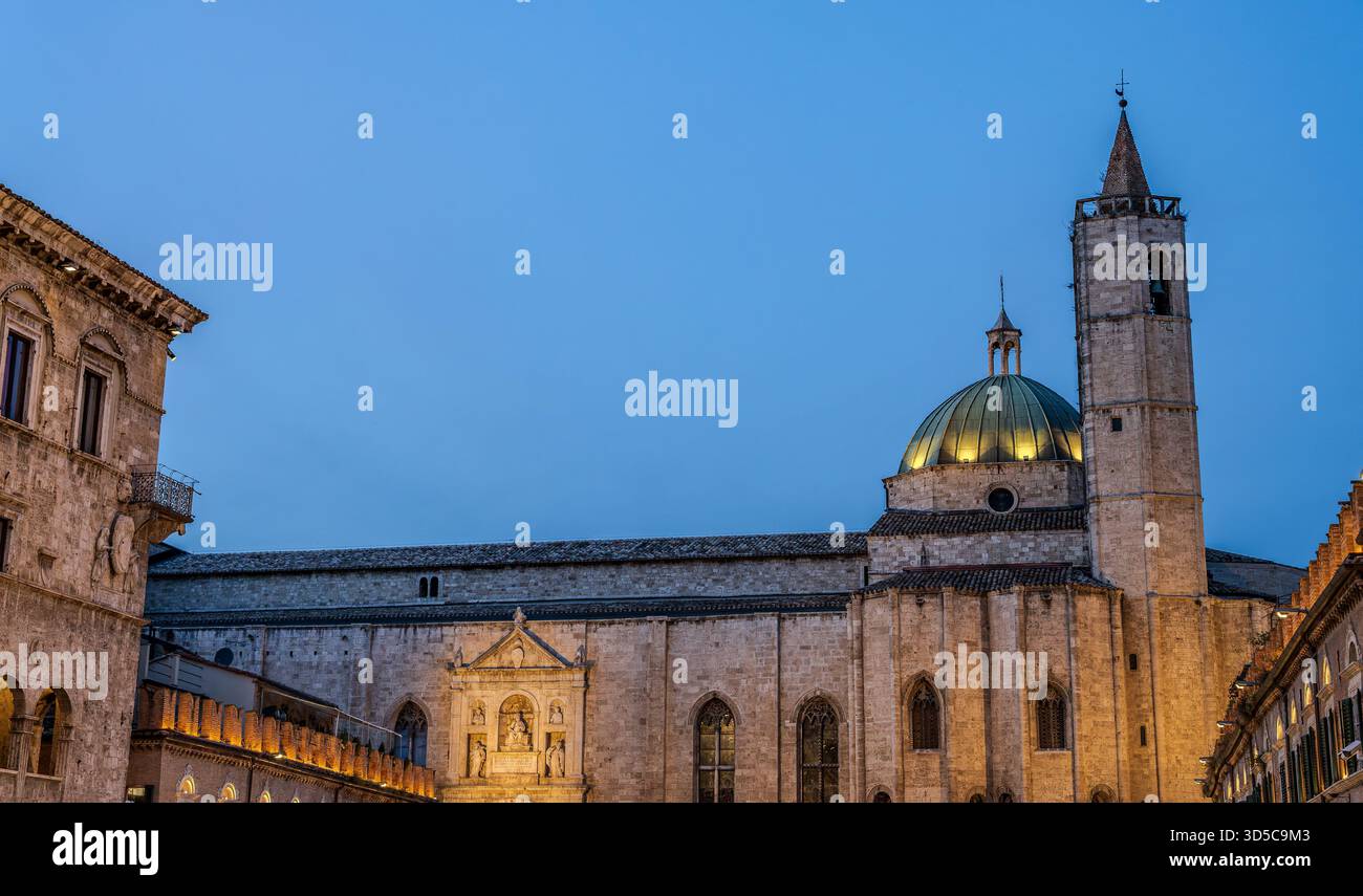 The church of San Francesco in Ascoli Piceno is considered one of the best Italian works of Franciscan architecture and the most representative Franci - Stock Image