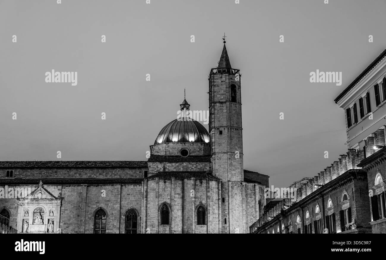The church of San Francesco in Ascoli Piceno is considered one of the best Italian works of Franciscan architecture and the most representative Franci - Stock Image