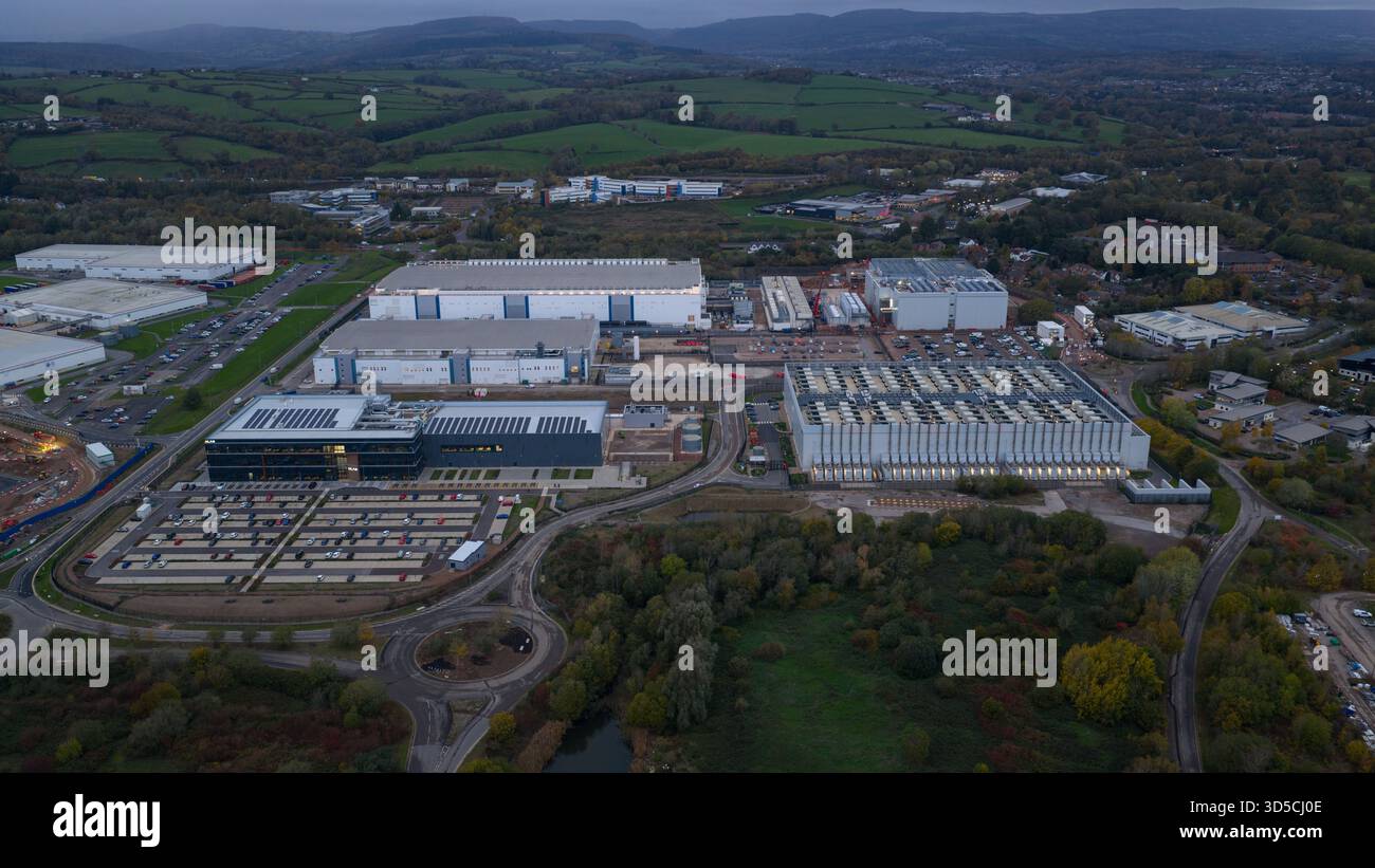 data center AI digital infrastructure in Cardiff, Wales. Stock Photo