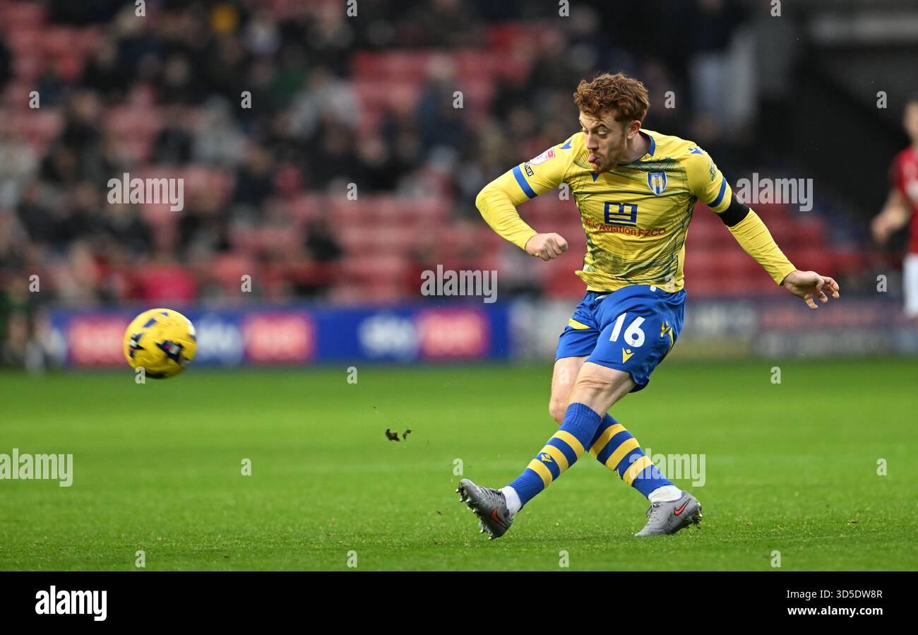 Colchester United's Arthur Read during the Sky Bet League Two match at ...