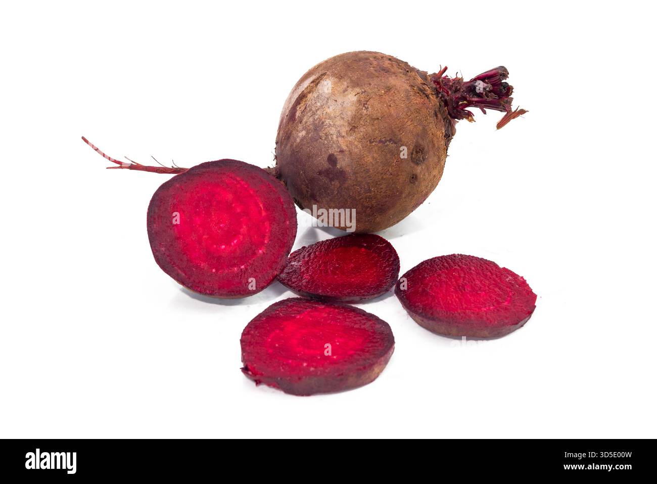 Slice of beetroot isolated on white background Stock Photo