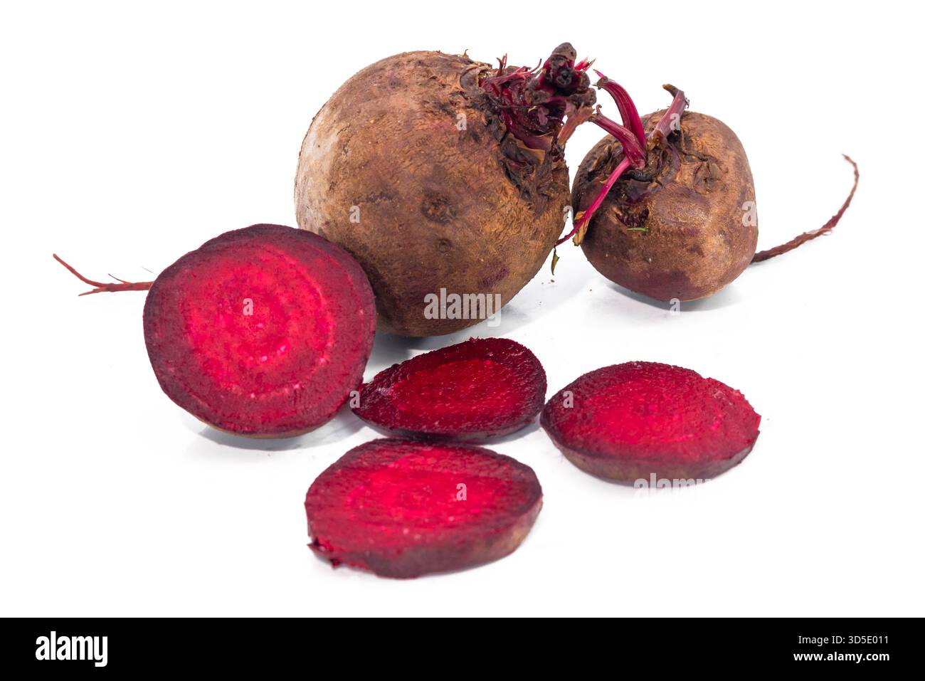 Slice of beetroot isolated on white background Stock Photo