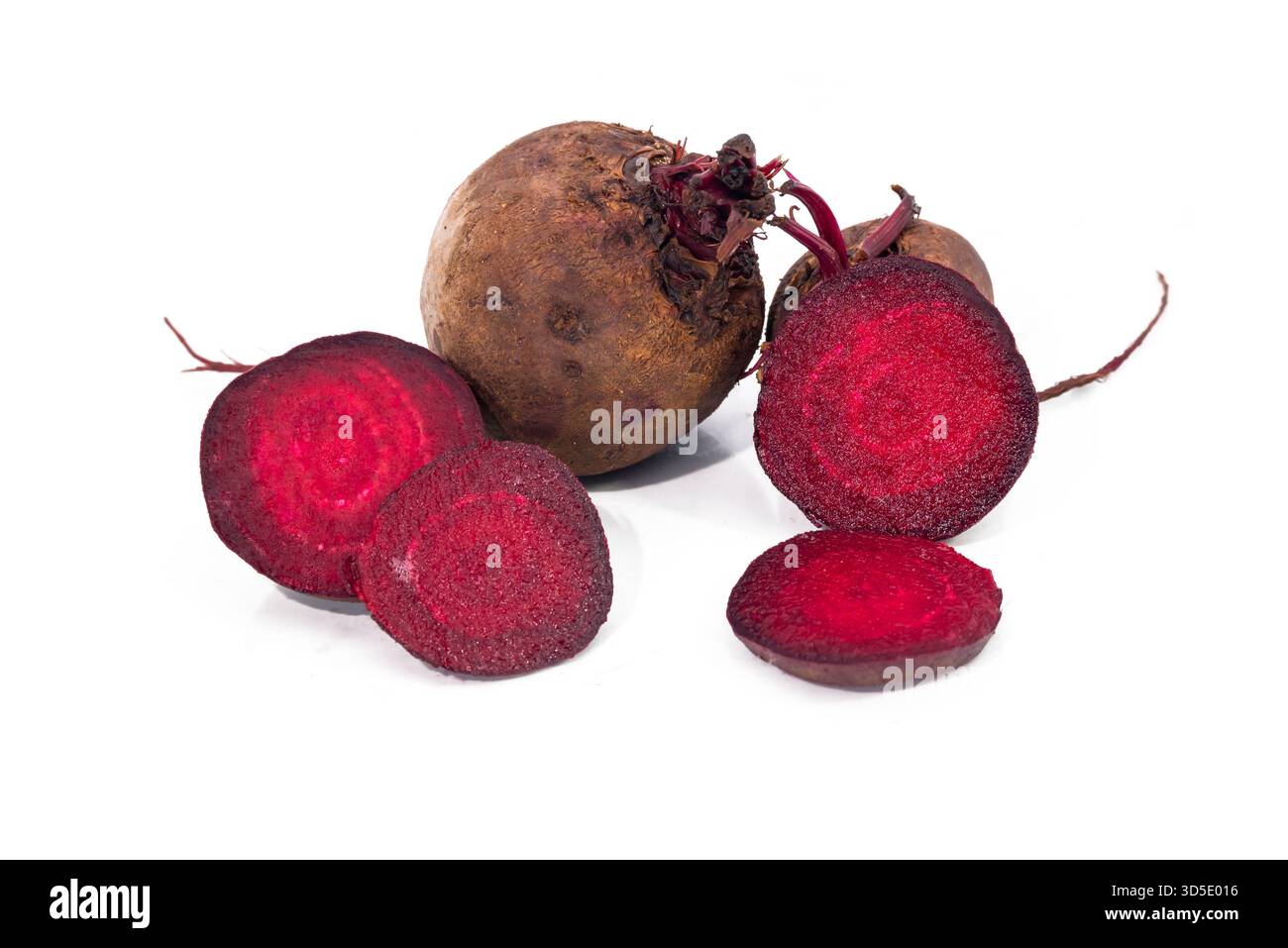 Slice of beetroot isolated on white background Stock Photo