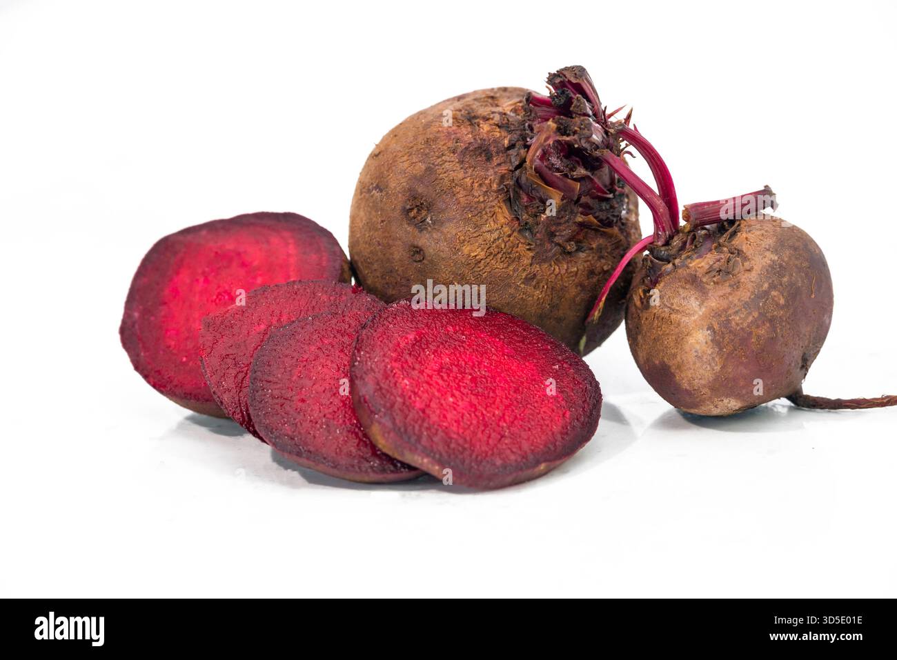 Slice of beetroot isolated on white background Stock Photo