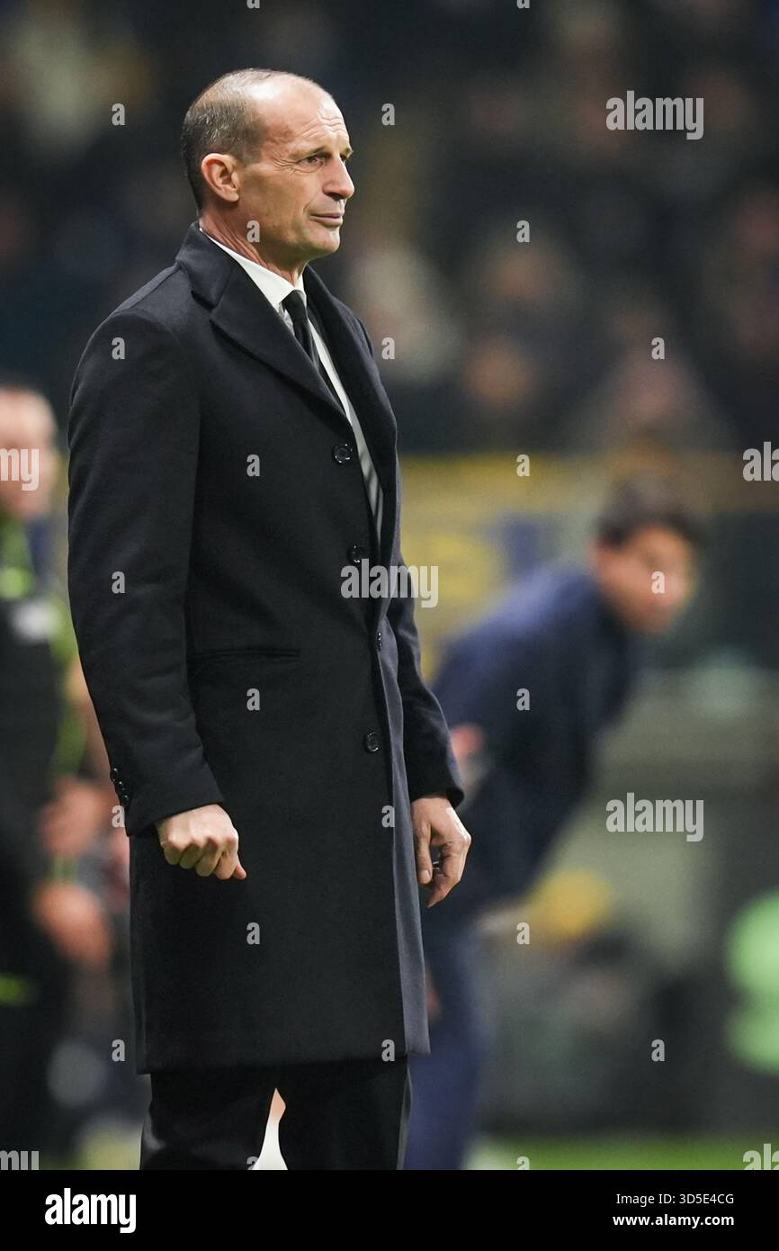 AC MilanÕs head coach Massimiliano Allegri looks on during the Serie A ...