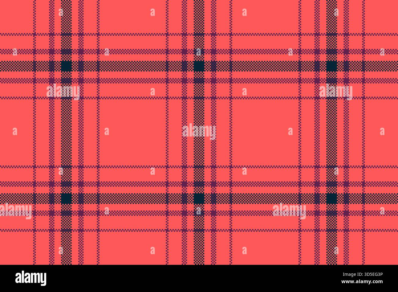 Classic plaid pattern with a pixelated effect. Ideal for backgrounds, textiles, or adding a retro touch. Versatile design for print or web use. Stock Vector