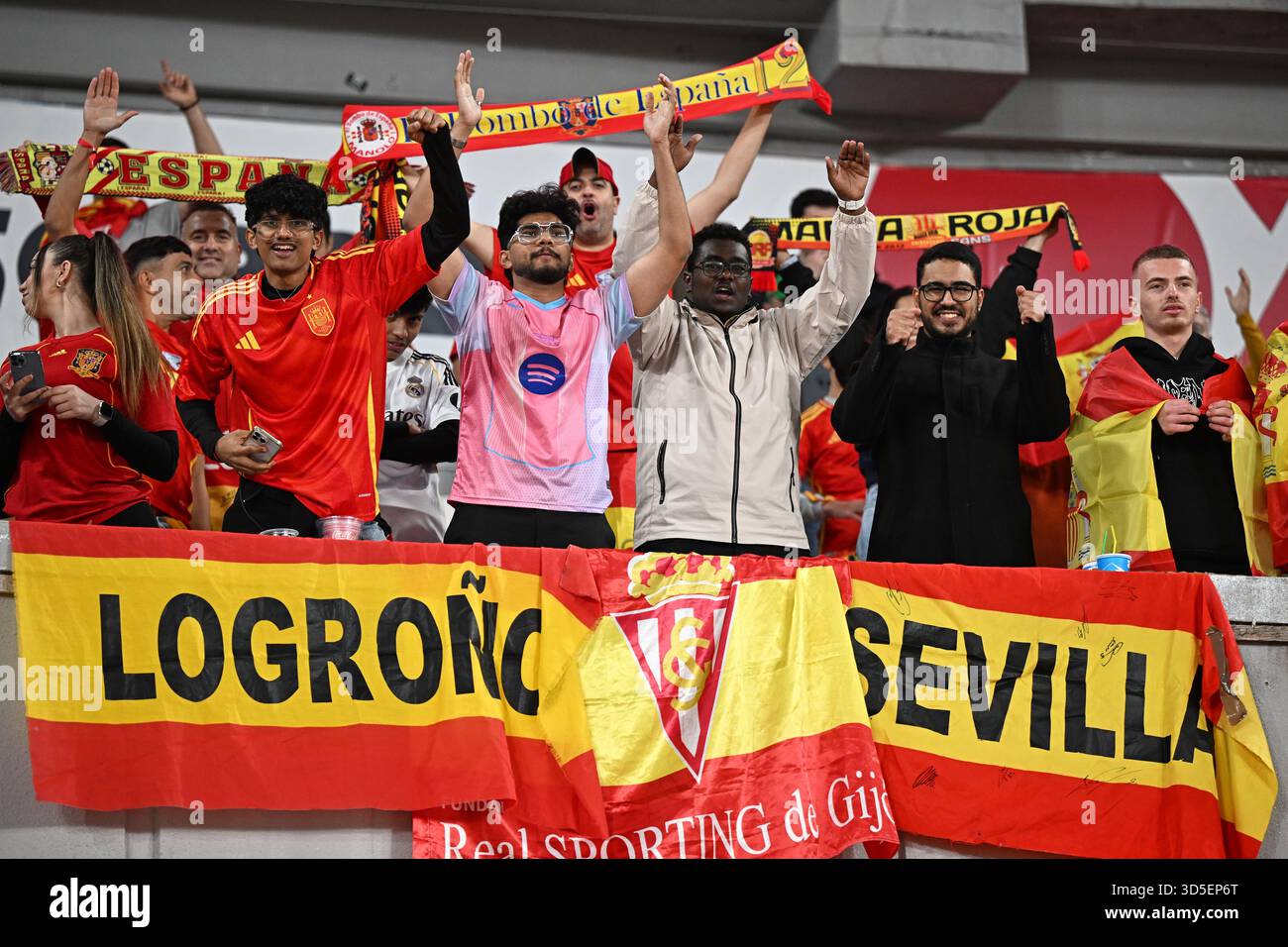Spain Fans Spain's fans cheer their team during a World Cup 2026 group E ...