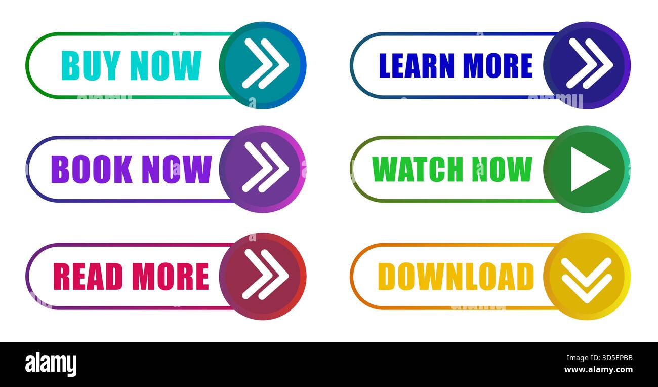 Buttons set collection. Web click elements. Call action Vector. Interface graphic buttons. Stock Vector