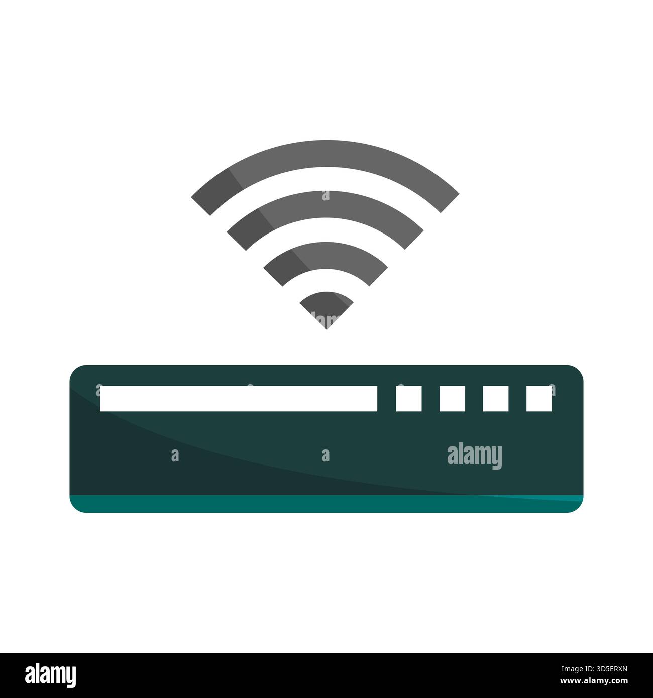 Router device equipment. Wi Fi signal symbol. Network data Vector. Wireless connection hardware. Stock Vector