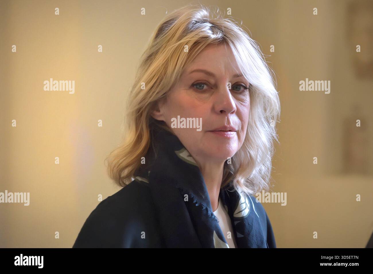 Vatican City, Vatican. 15th Nov, 2025. VATICAN CITY, VATICAN - NOVEMBER 15: Margherita Buy leaves the Clementine Hall at the end of a Papal Audience of Pope Leo XIV with the Film Industry at the Apostolic Palace on November 15, 2025 in Vatican City, Vatican. Credit: dpa/Alamy Live News Stock Photo