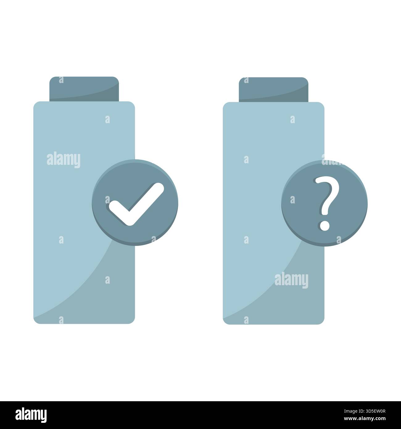 Battery status icon. Question mark symbol. Power level Vector. Energy ...
