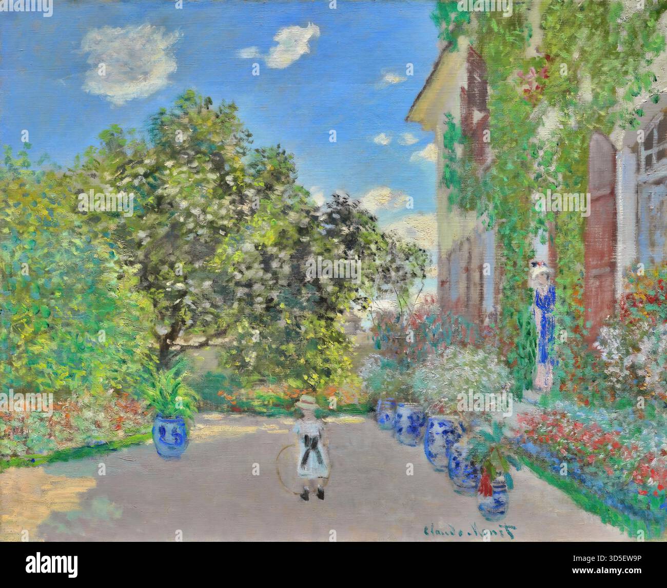 Claude Vector Image The Artist's House at Argenteuil, 1873 by Claude Monet Stock Vector ...
