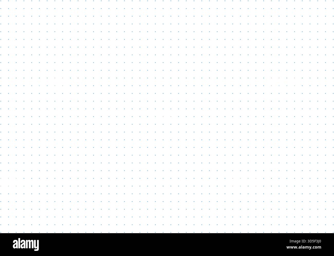 Dotted squared grid graph paper for notebooks. Dotted wide background. Blue dot texture pattern for bullet journal. Printable backdrop sheet Stock Vector