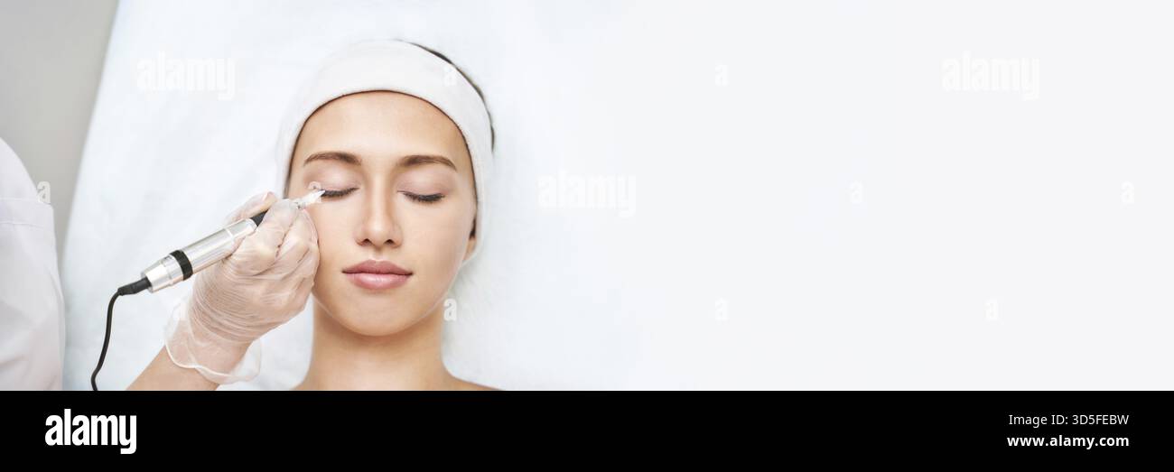 Young woman makeup procedure hi res stock photography and images Alamy