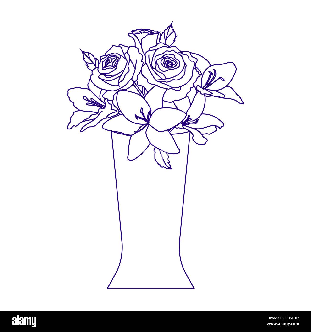 Flower vase clipart Stock Vector Images - Alamy, image size:1300x1390