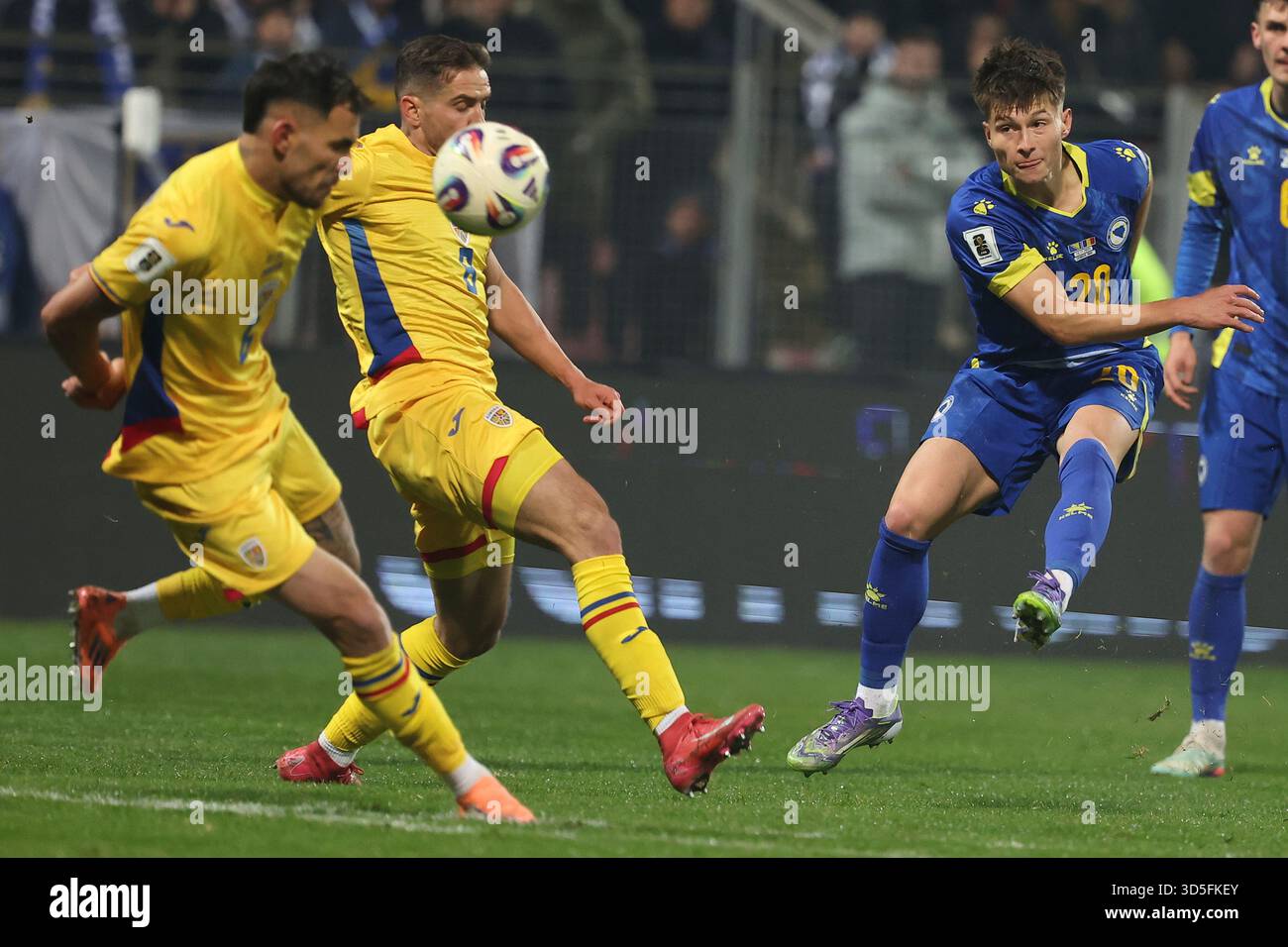 Bosnia S Esmir Bajraktarevic Right Scores His Side S Second Goal