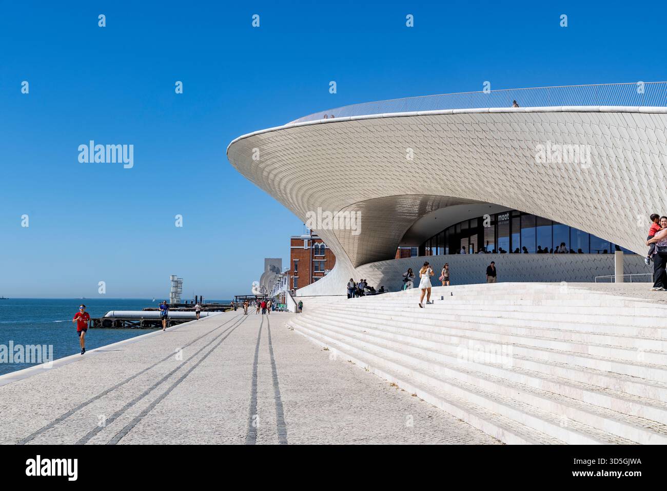 Belem,Lisbon,Portugal, modern wing of the MAAT Museum of Art ...