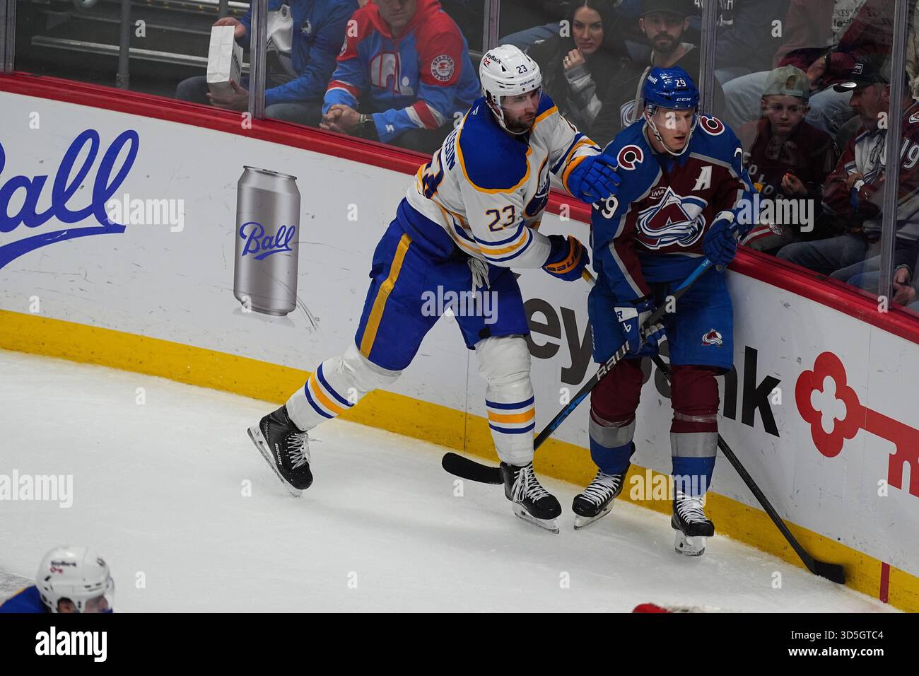 Buffalo Sabres defenseman Mattias Samuelsson (23) and Colorado ...