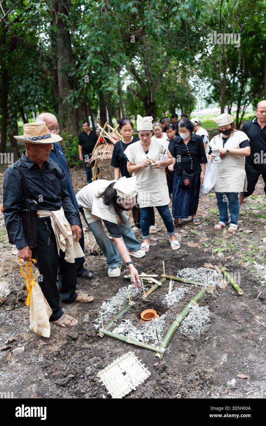 Thai Book Ritual Suphanburi, Thailand - November 7, 2025 : Participants in Black Thai ...