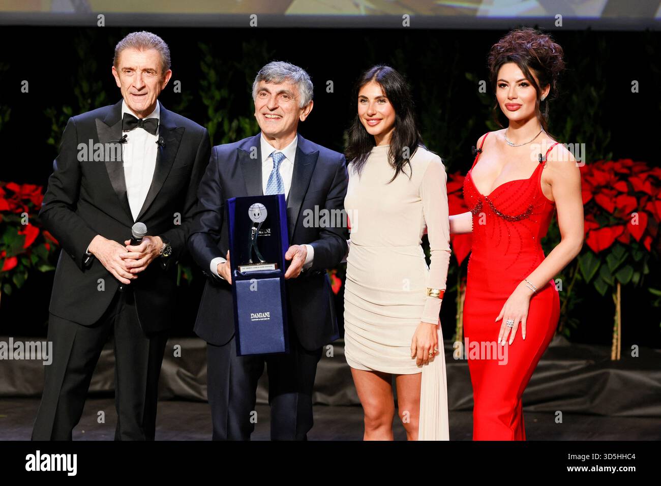 Monte Carlo, Monaco. 15th Nov, 2025. Vincenzo Salemme receives the Career Award during the awards gala night held at Grimaldi Forum during 22nd Monte Carlo Film Festival on November 15, 2025 in Monte Carlo, Monaco. Photo Marco Piovanotto/ABACAPRESS.COM Credit: Abaca Press/Alamy Live News Stock Photo