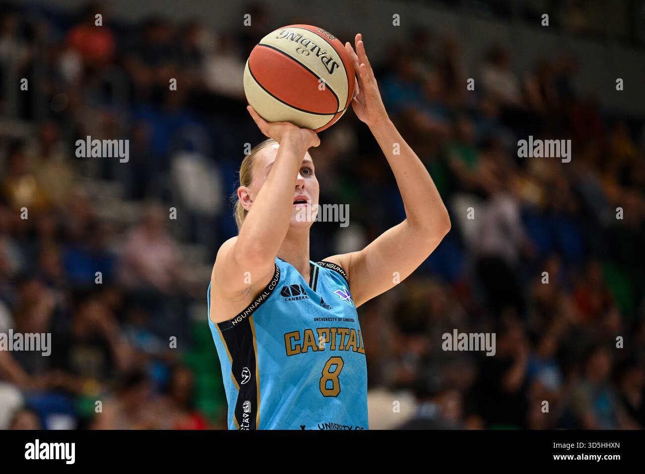Z. Russell Zara Russell of the Capitals in action during the WNBL Round 5 match ...