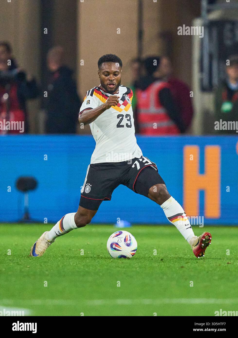 Tay Ridle Ridle Baku of Germany in the FIFA World Cup 2026 qualifier match ...