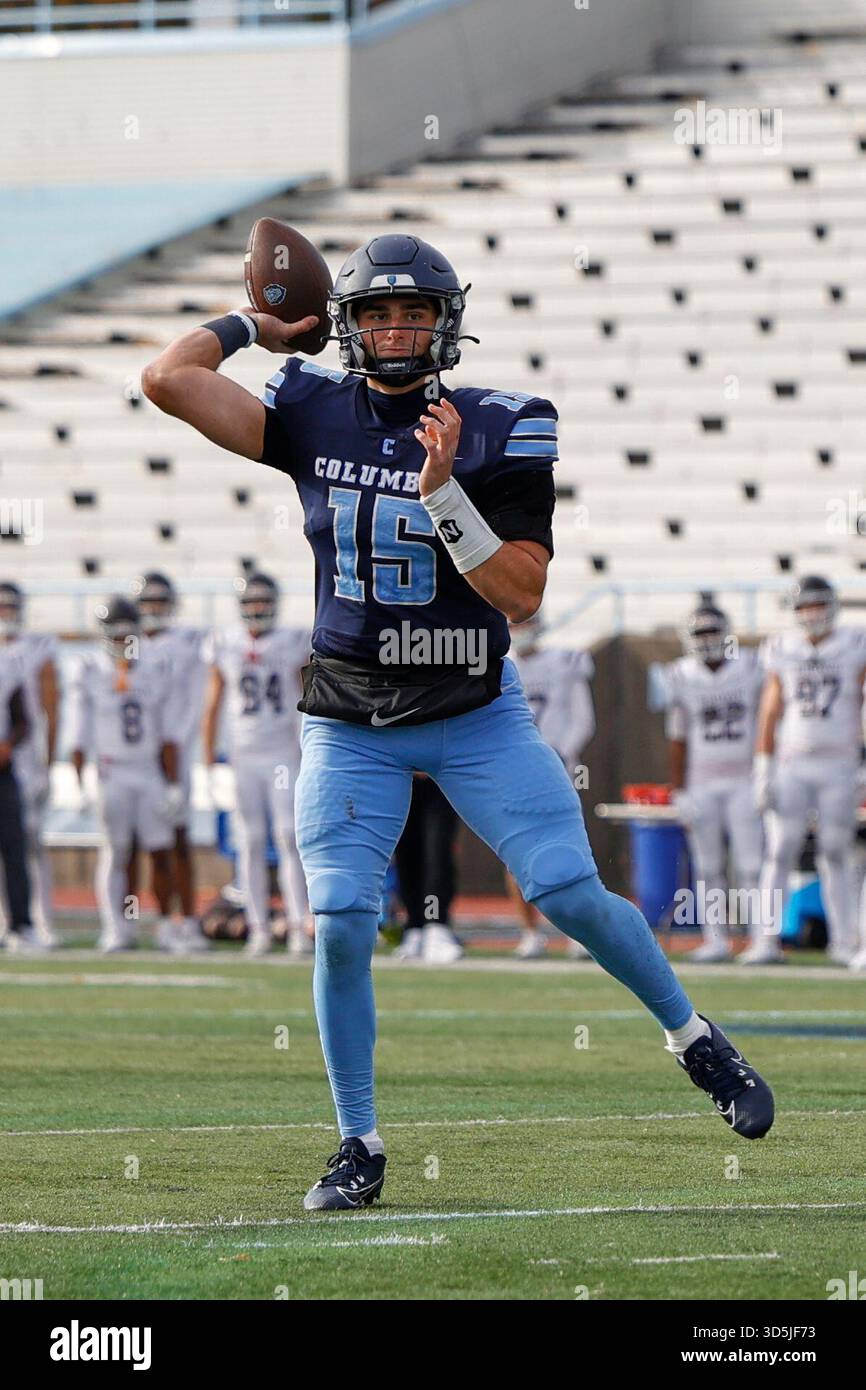 Columbia quarterback Chase Goodwin (15) looks to pass during an NCAA ...