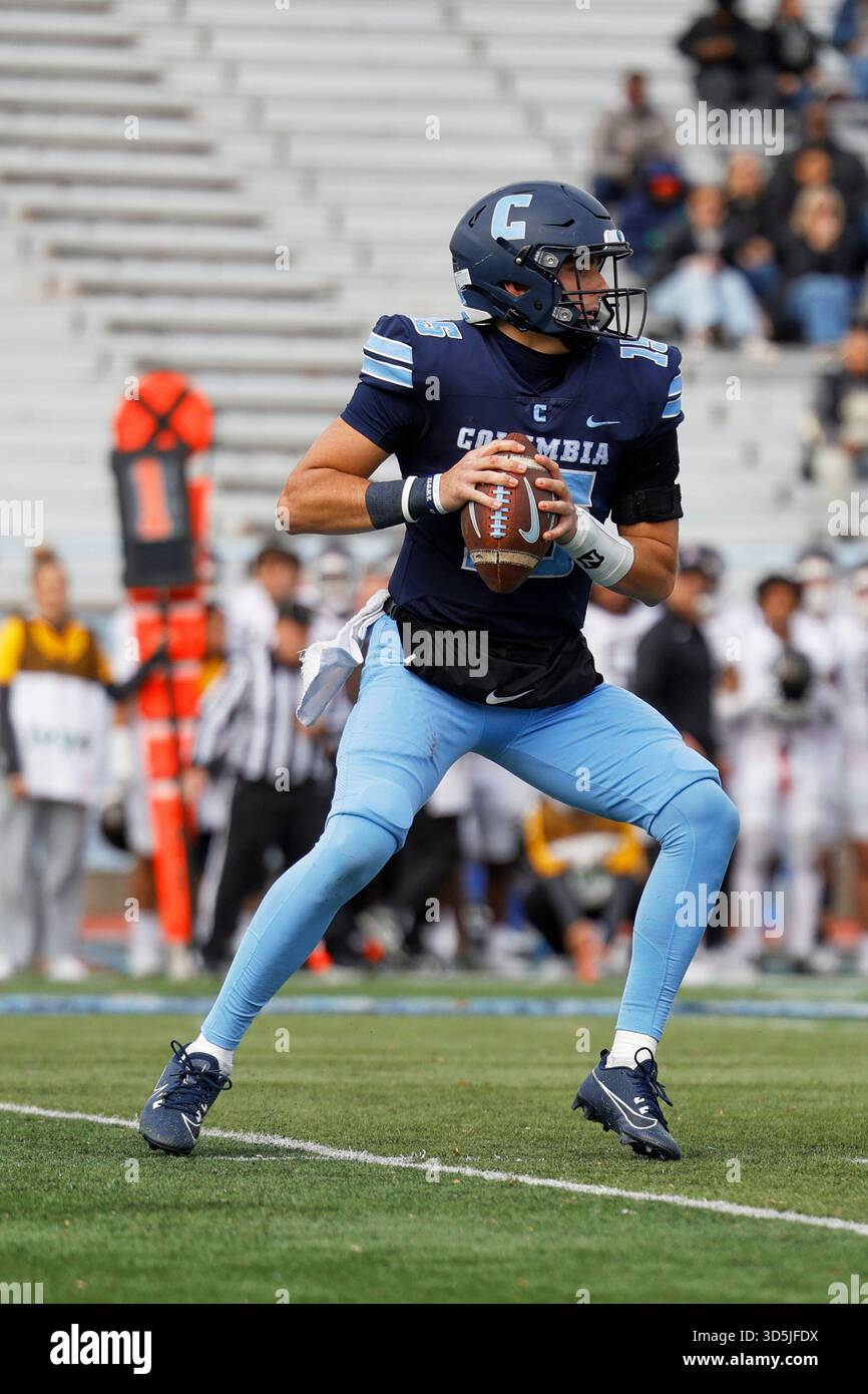 Columbia quarterback Chase Goodwin (15) looks to pass during an NCAA ...