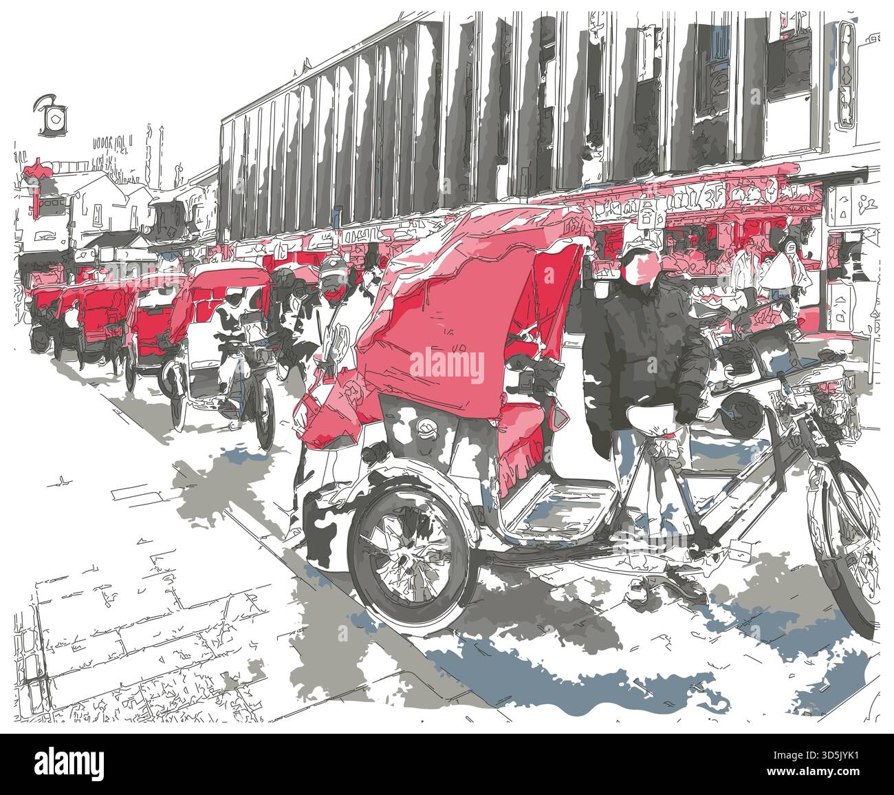 Old chinese tricycle Cut Out Stock Images & Pictures - Alamy