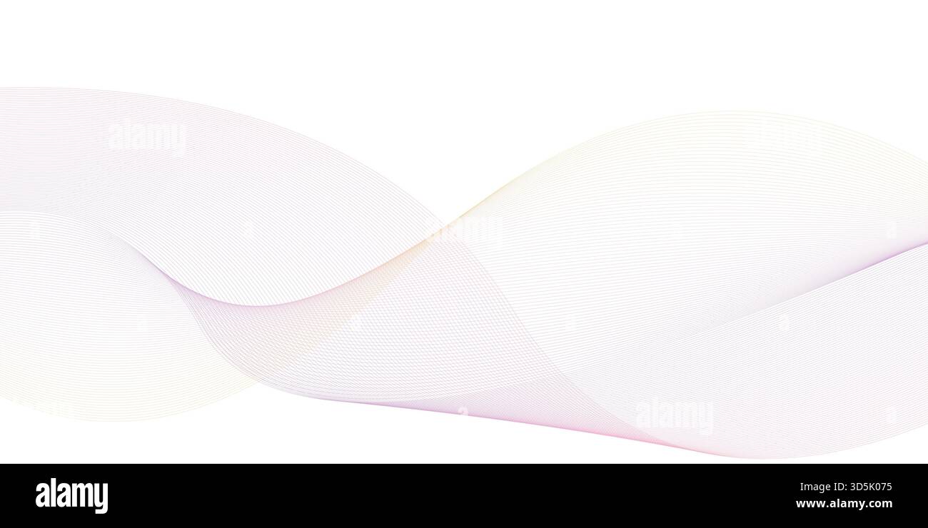 Elegant Abstract Flowing Wave Background with Soft Pastel Lines Stock Vector