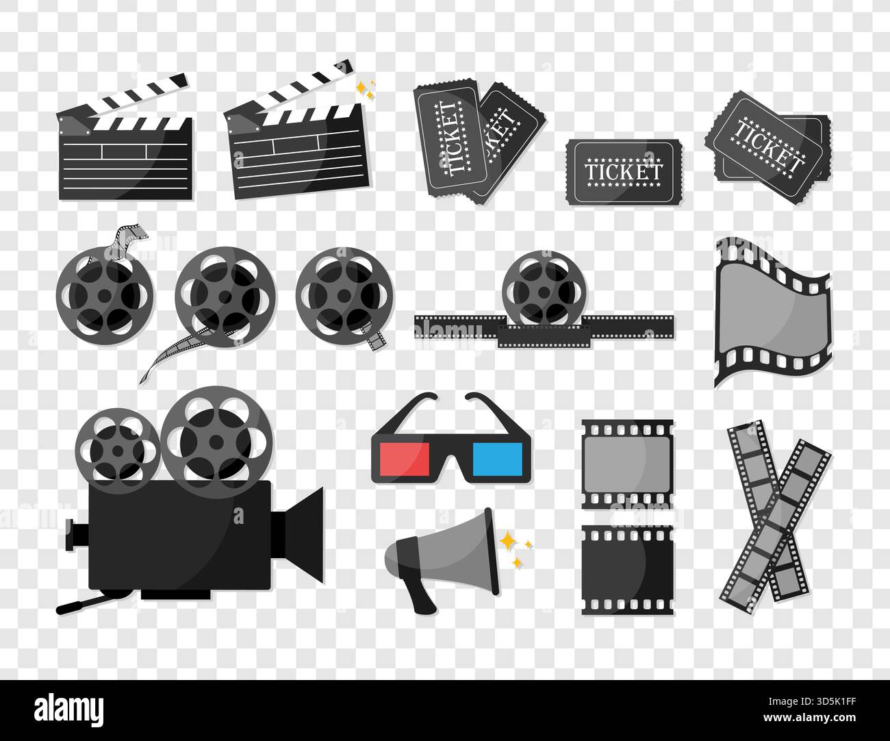 Filmmaking camera reels Stock Vector Images - Alamy