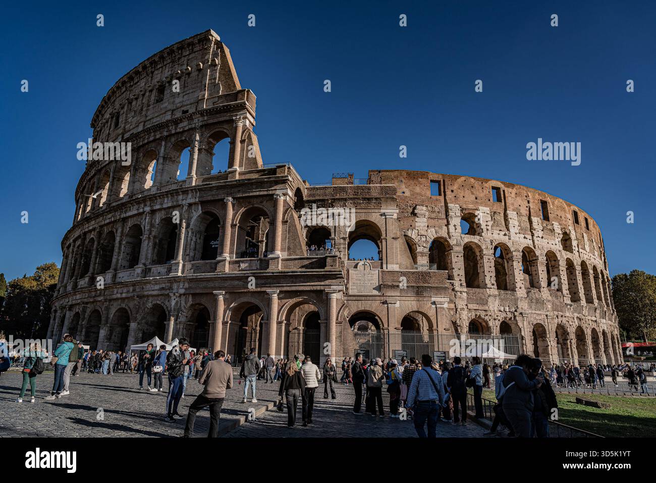 Colosseum in Rome, Italy, exterior view of the ancient Roman ...