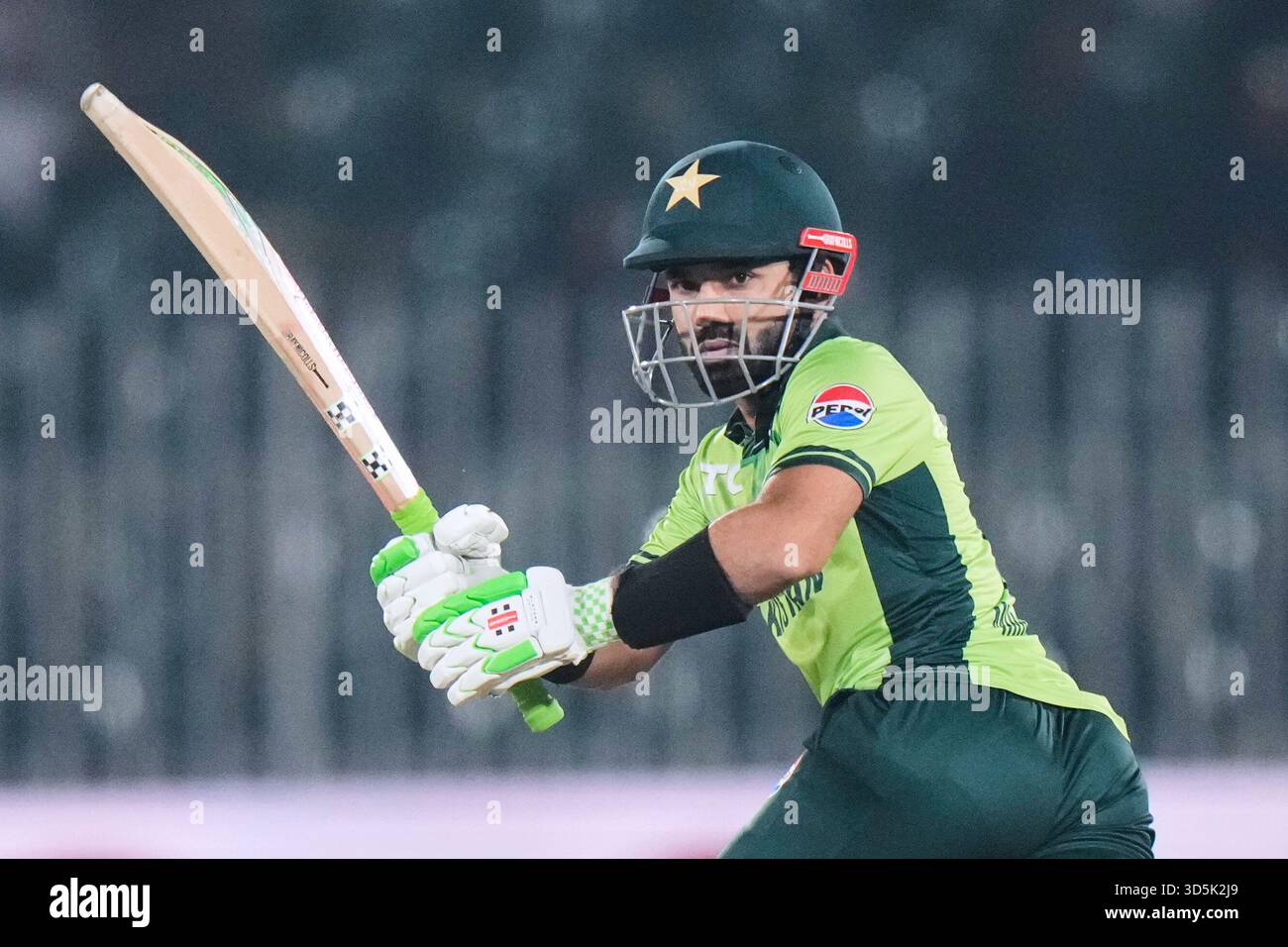 Pakistan's Mohammad Rizwan bats during the third one day international ...
