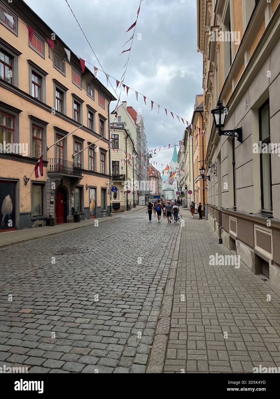 Street in Old Town of Riga, Latvia Stock Photo