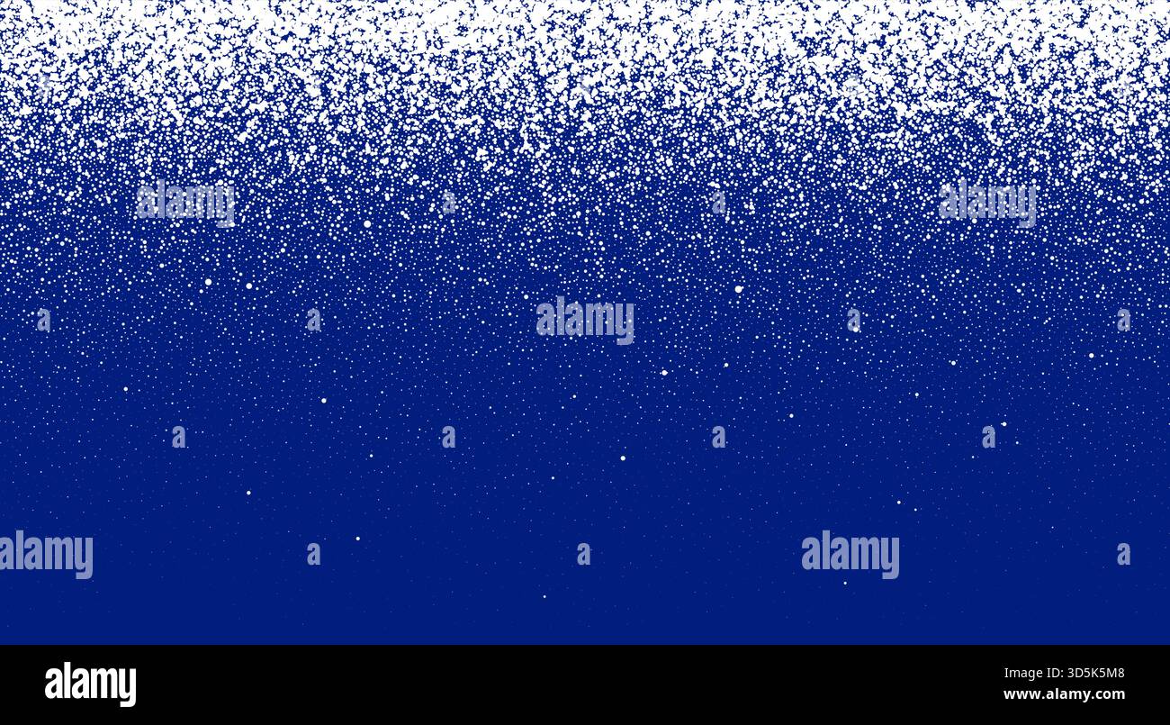 Falling Snow Particles on Dark Blue Night Sky Background Winter Season ...
