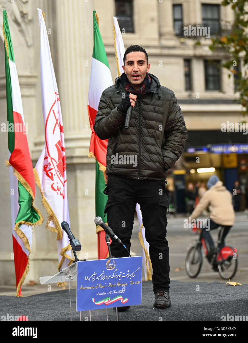 London, England, 16th November 2025: Speaker Mohammad Soleimani and the ...
