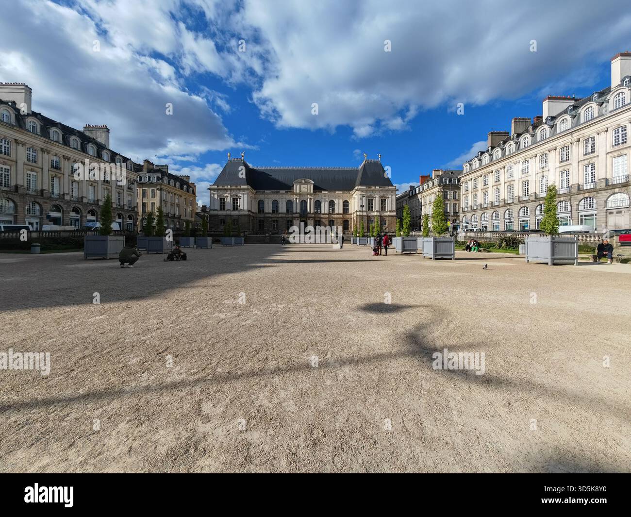 Historic square with classical architecture in Rennes France April 2024 ...