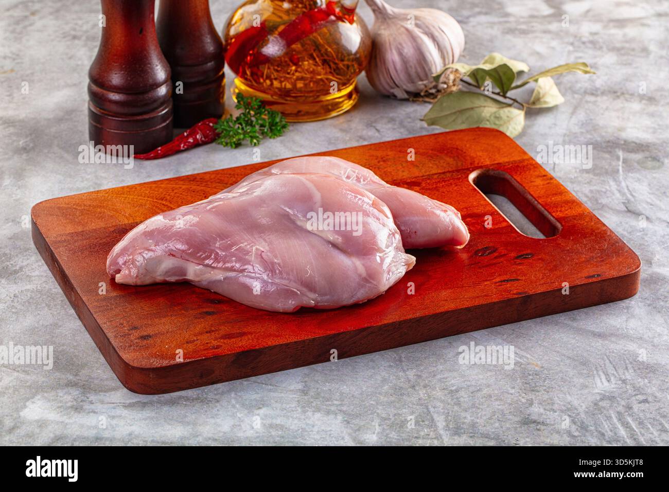 Raw fresh rabbit legs for cooking Stock Photo