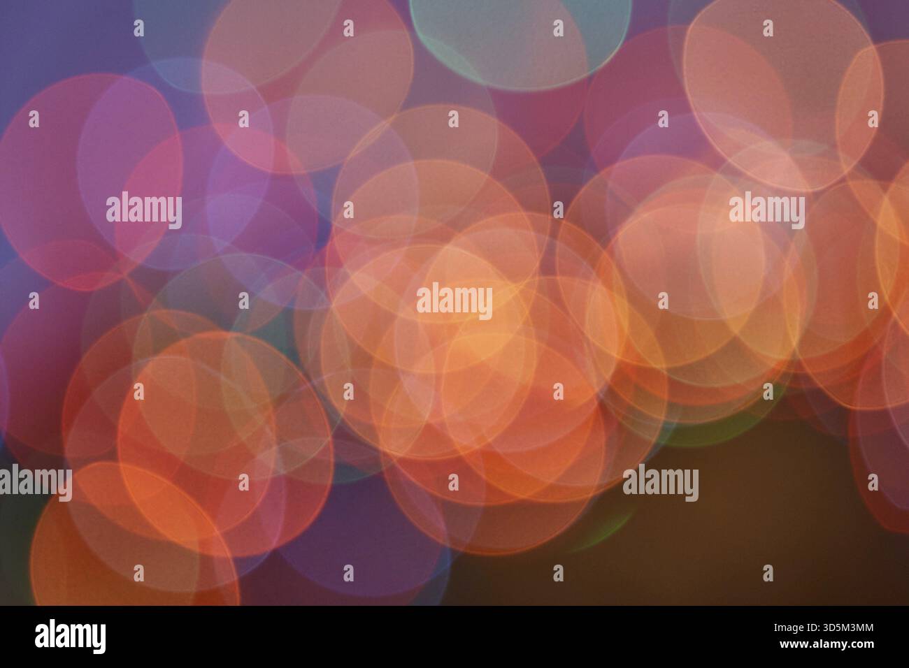 Vibrant abstract bokeh background with multicolored circular light patterns and soft glow Stock Photo