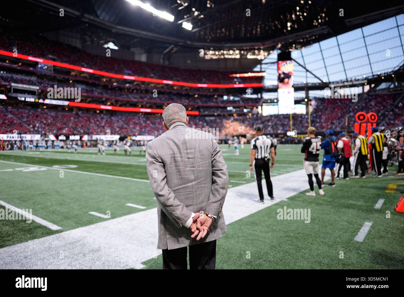 Falcons Owner Atlanta Falcons owner Arthur Blank watches from the sideline during ...