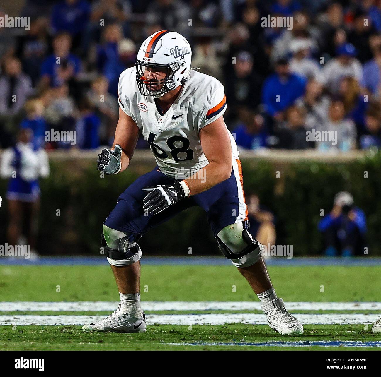 November 1, 2025: Virginia offensive lineman Jack Witmer (68) blocks ...